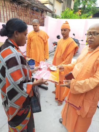 Cloth Distribution Work at Self help Project Centre