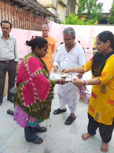 Cloth Distribution Work at Self help Project Centre